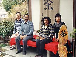 Sri Lankan couple in Saga University doctoral student